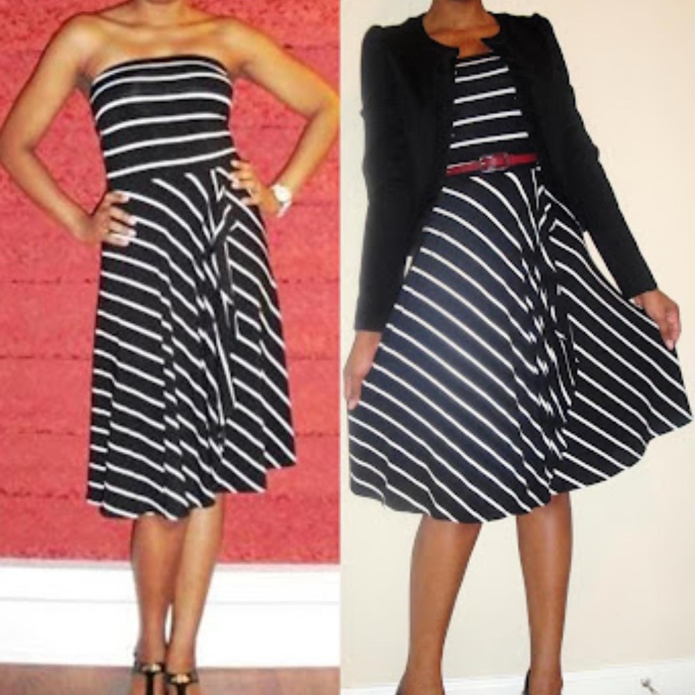 NEW Ann Taylor Strapless Fit & Flare Dress Size Large